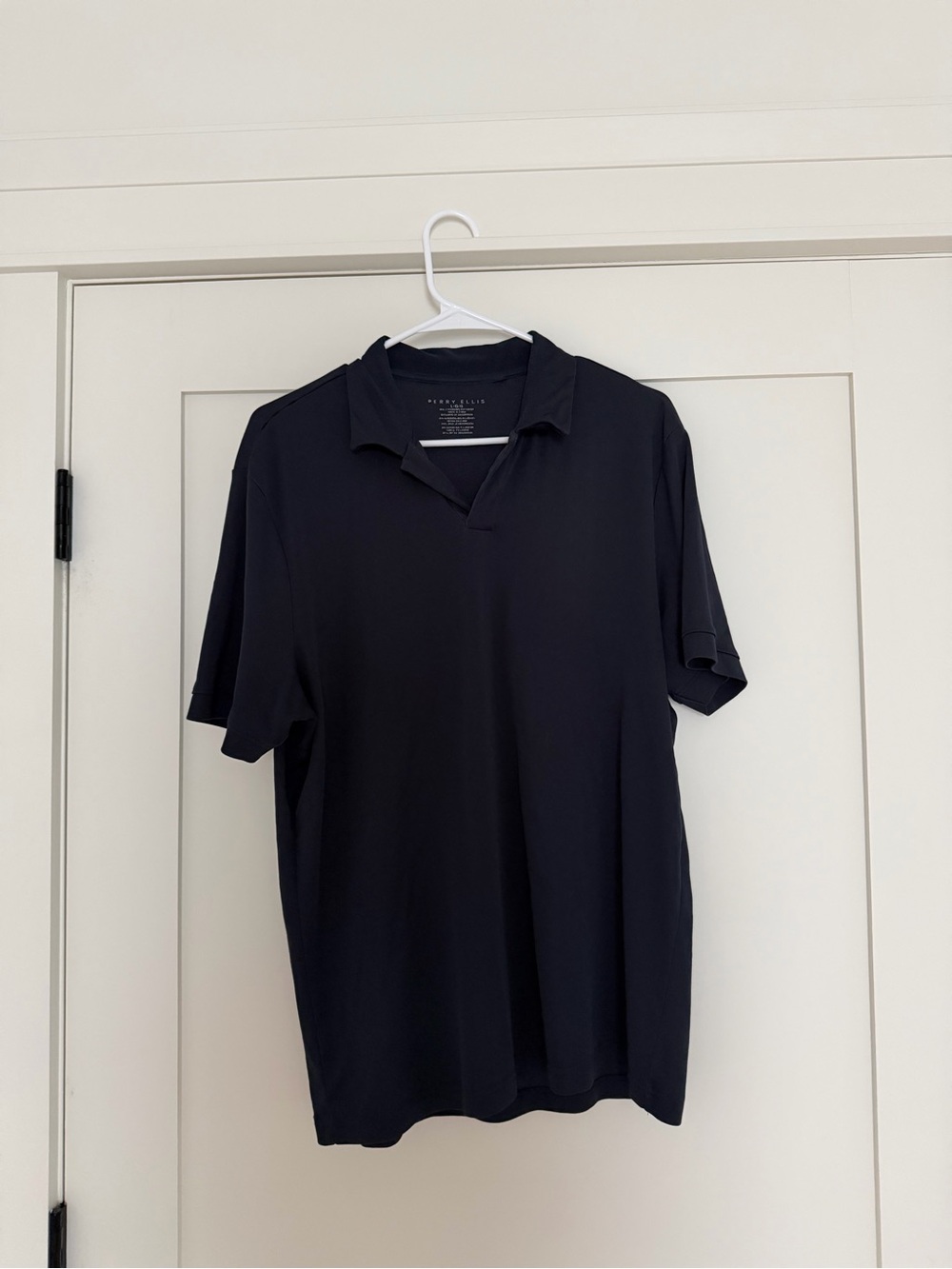 Perry Ellis Navy Short-Sleeve Polo